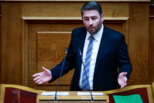 Ο Νίκος Ανδρουλάκης στη Βουλή